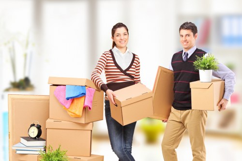 Barnes Removals pricing page concept with moving boxes