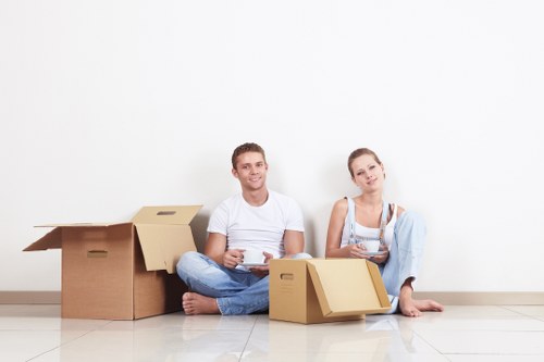 Professional moving day preparation for a Barnes removals service