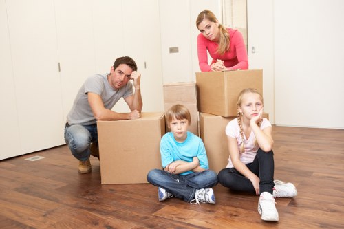 Preparing belongings for a local move in Barnes