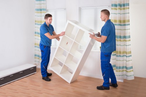 Van loading furniture and boxes for a Barnes delivery