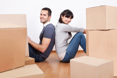 Local removals van service assisting a move in Barnes