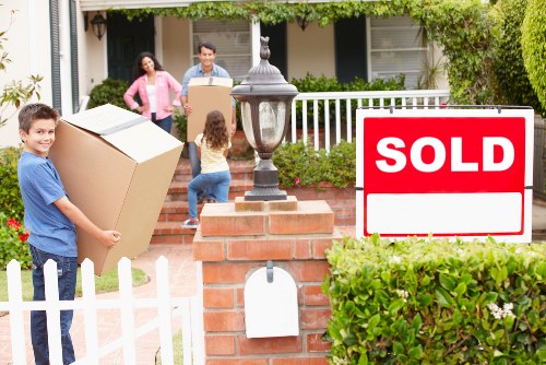 Packed household items ready for transport during a Barnes home relocation